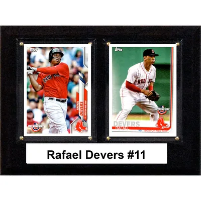 Framed Autographed/Signed Rafael Devers 33x42 Boston Blue Jersey