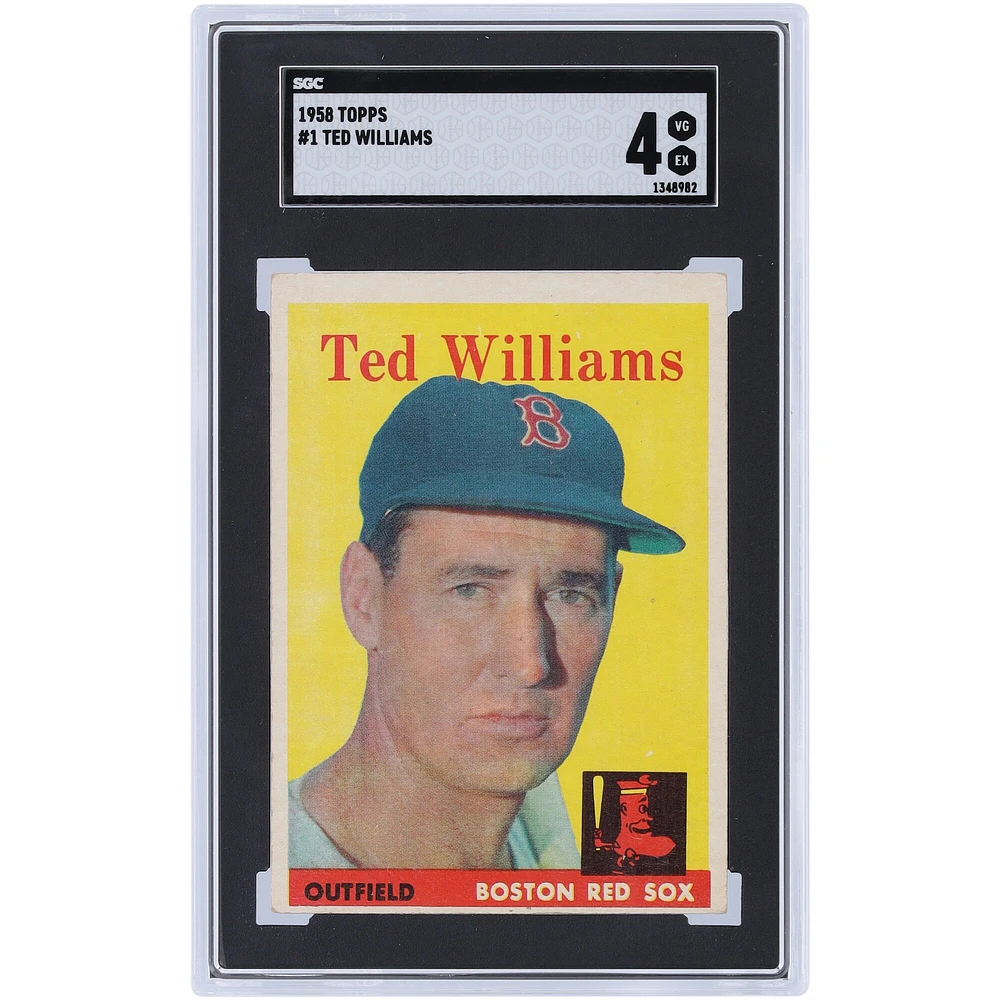 Ted Williams Boston Red Sox 1958 Topps #1 SGC Carte authentifiée 4