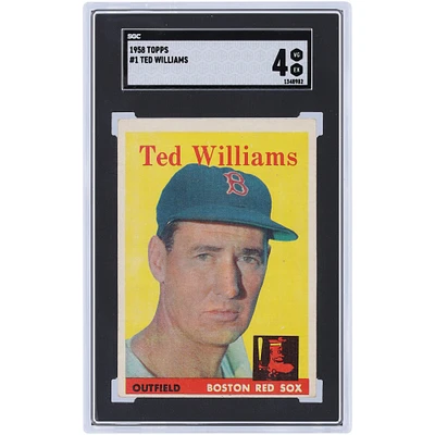 Ted Williams Boston Red Sox 1958 Topps #1 SGC Carte authentifiée 4
