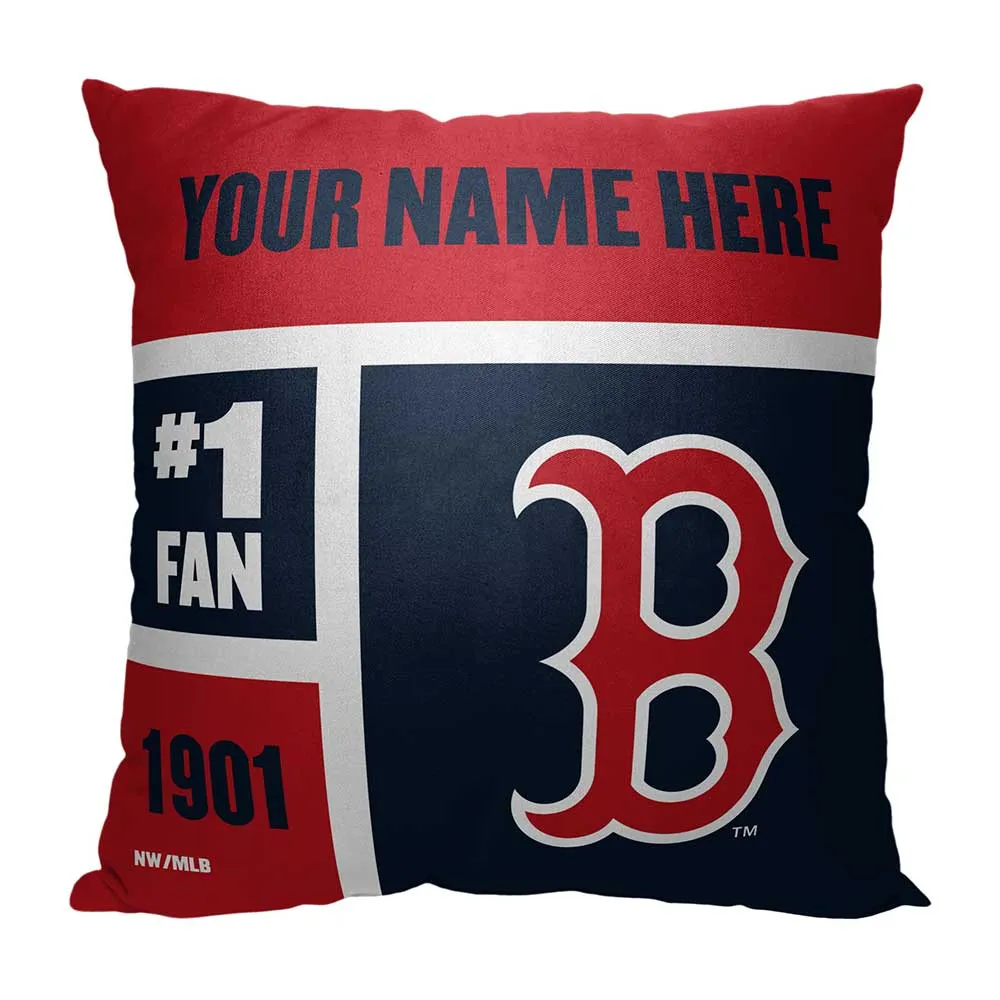 Lids Boston Red Sox The Northwest Group 50'' x 60'' Colorblock Personalized  Sherpa Throw