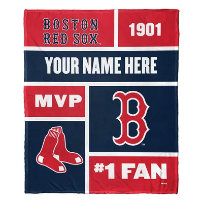 Boston Red Sox The Northwest Group 50'' x 60'' Colorblock Personalized Silk Touch Throw