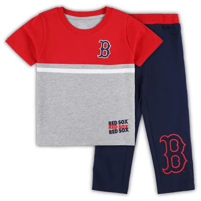 Outerstuff Toddler Red/Heather Gray Atlanta Braves Two-Piece Groundout  Baller Raglan T-Shirt & Shorts Set
