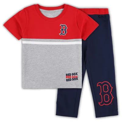 Ensemble t-shirt et pantalon Boston Red Sox Batters Box pour tout-petits bleu marine/rouge