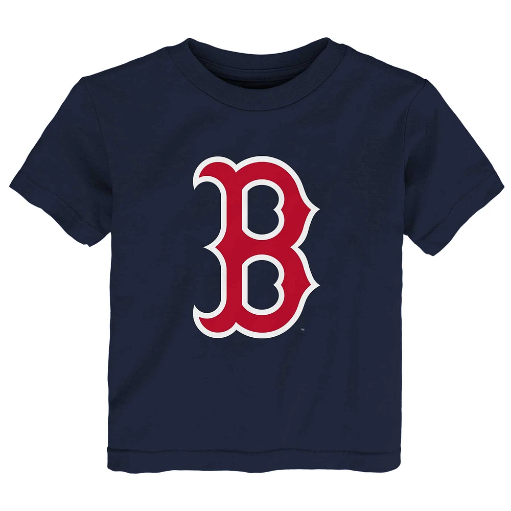 Logo de l'équipe principale des Red Sox Boston pour tout-petits, bleu marine - T-shirt