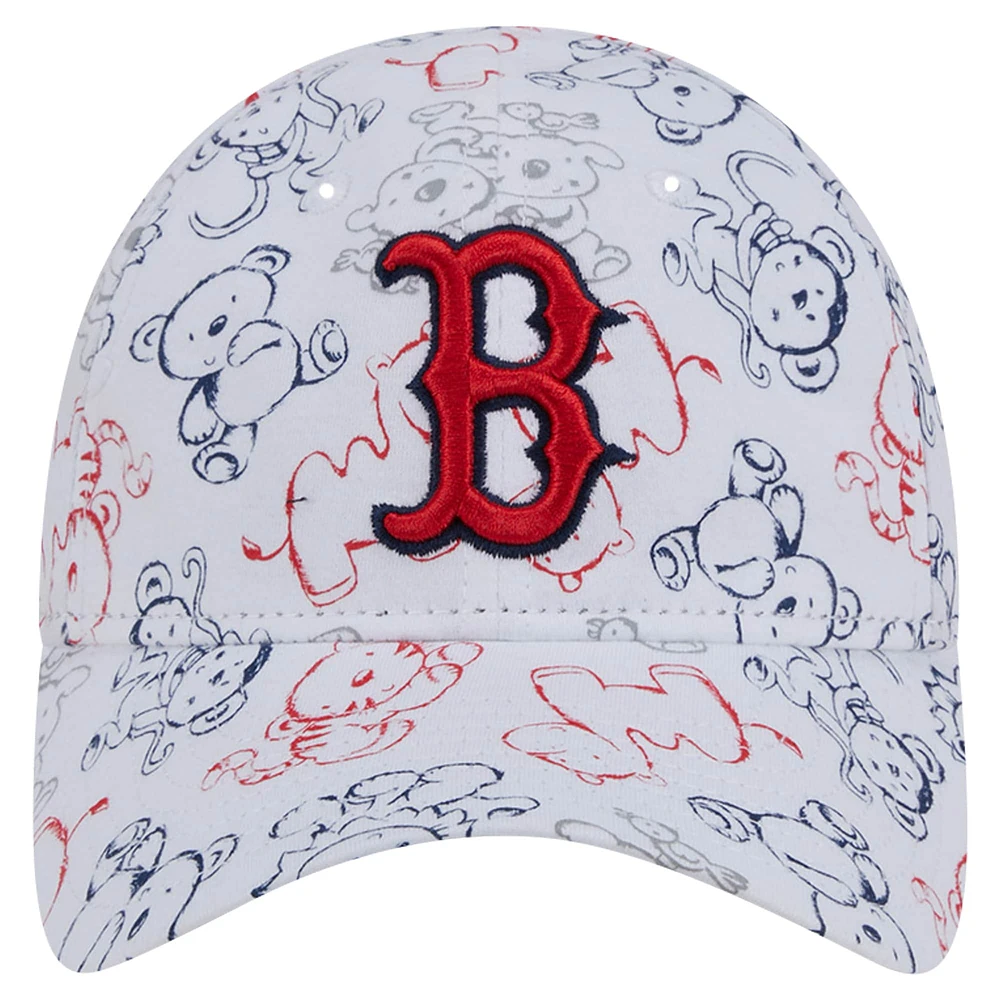 Toddler New Era White Boston Red Sox Animal 9FORTY Flex Hat