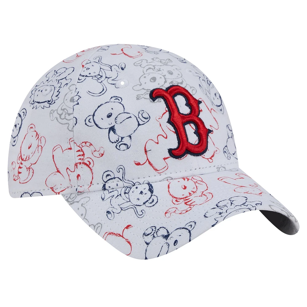 Casquette flexible 9FORTY New Era Boston Red Sox Animal pour tout-petit, blanche