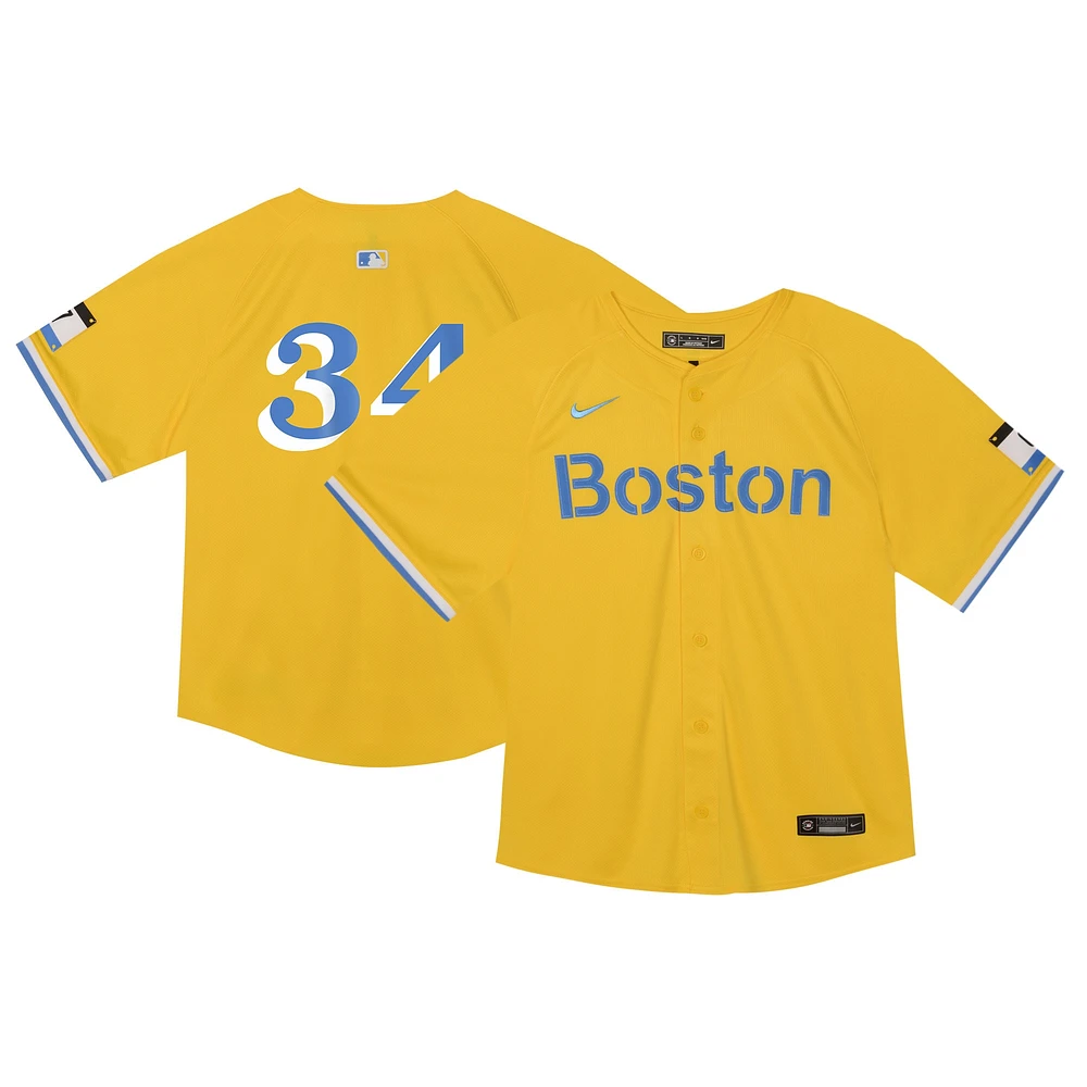 Maillot de joueur Nike David Ortiz doré des Red Sox Boston City Connect Limited pour tout-petit