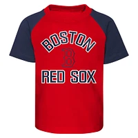 Toddler Red/Heather Grey Boston Red Sox Groundout Baller Raglan - Ensemble t-shirt et short