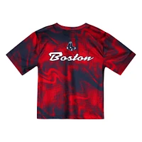 Ensemble t-shirt et short de frappeur champ intérieur rouge/bleu marine pour tout-petits Boston Red Sox