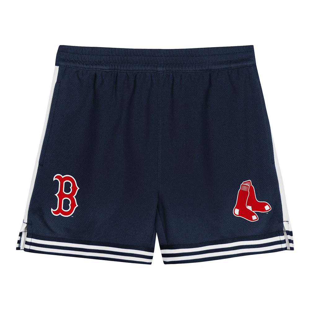 Ensemble t-shirt et short de frappeur champ intérieur rouge/bleu marine pour tout-petits Boston Red Sox