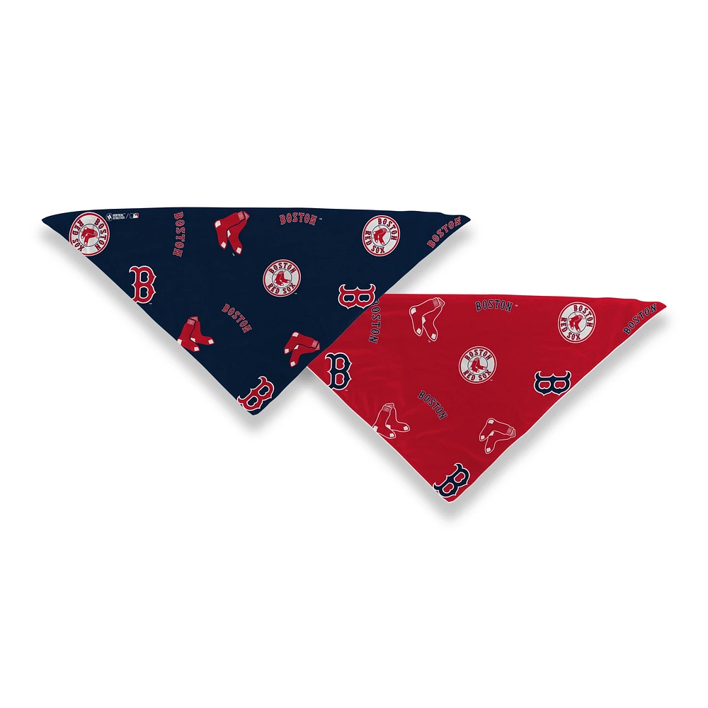 Lot de 2 bandanas triangulaires rafraîchissants unisexes Boston Red Sox