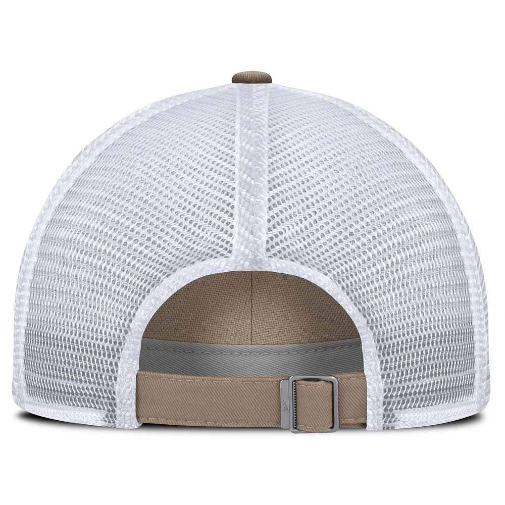 Unisex Nike Khaki/White Boston Red Sox Club Trucker Adjustable Hat