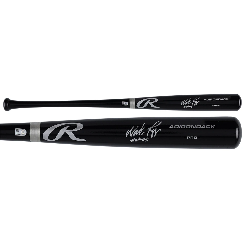 Batte Rawlings Pro noire autographiée par Wade Boggs des Boston Red Sox avec inscription « HOF 05 »