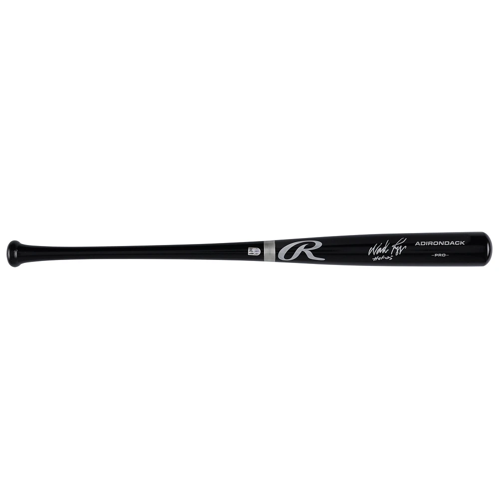 Batte Rawlings Pro noire autographiée par Wade Boggs des Boston Red Sox avec inscription « HOF 05 »
