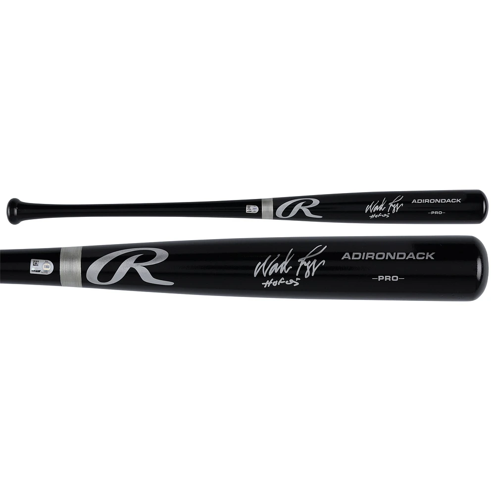 Batte Rawlings Pro noire autographiée par Wade Boggs des Boston Red Sox avec inscription « HOF 05 »