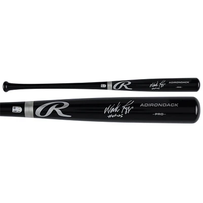 Batte Rawlings Pro noire autographiée par Wade Boggs des Boston Red Sox avec inscription « HOF 05 »