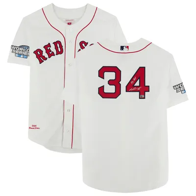 Lids Boston Red Sox Fanatics Authentic Autographed Mitchell & Ness  Authentic Jersey with Multiple Inscriptions - #1 of a Limited Edition of 34  - White