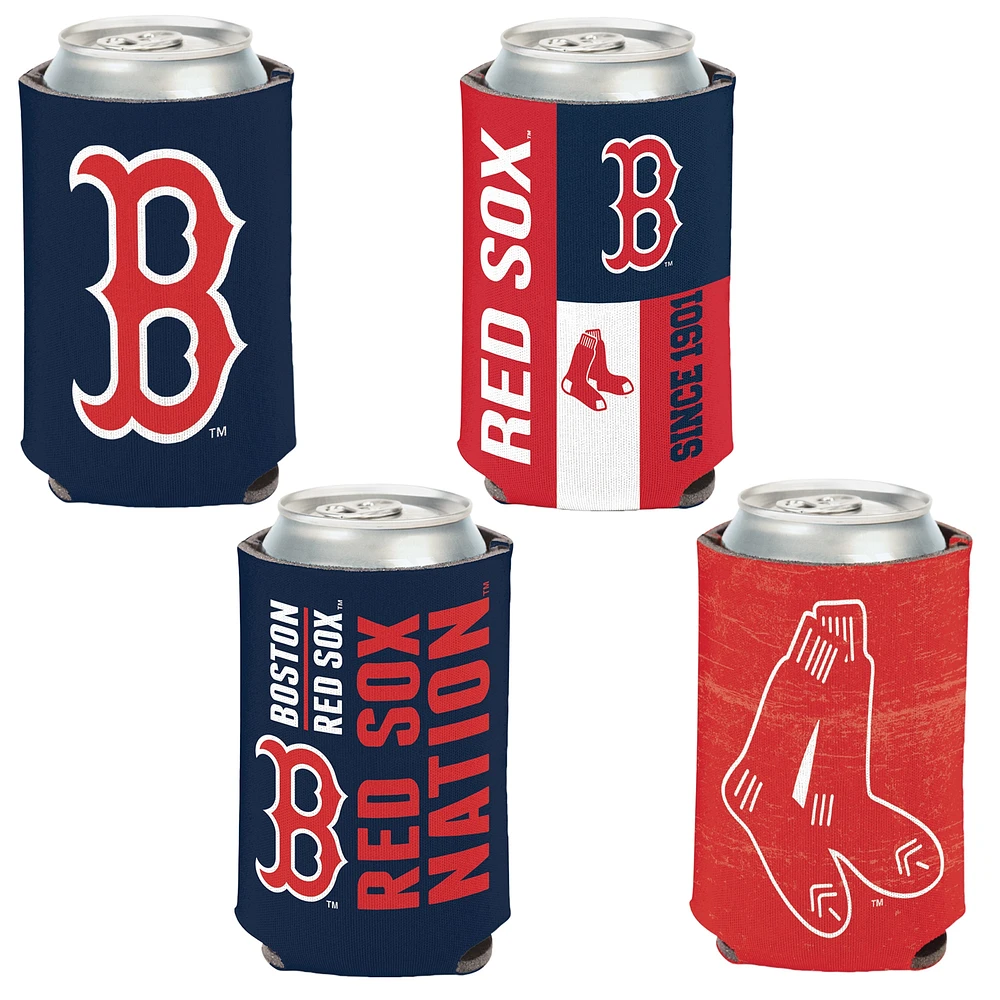 Ensemble de 4 refroidisseurs de canettes WinCraft Boston Red Sox de 12 oz