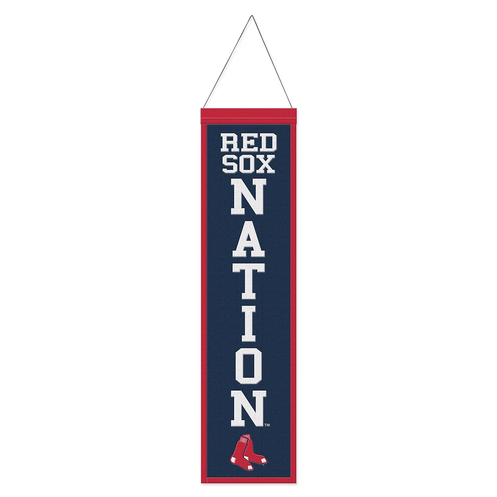 WinCraft Boston Red Sox 8" x 32" Bannière en laine avec slogan