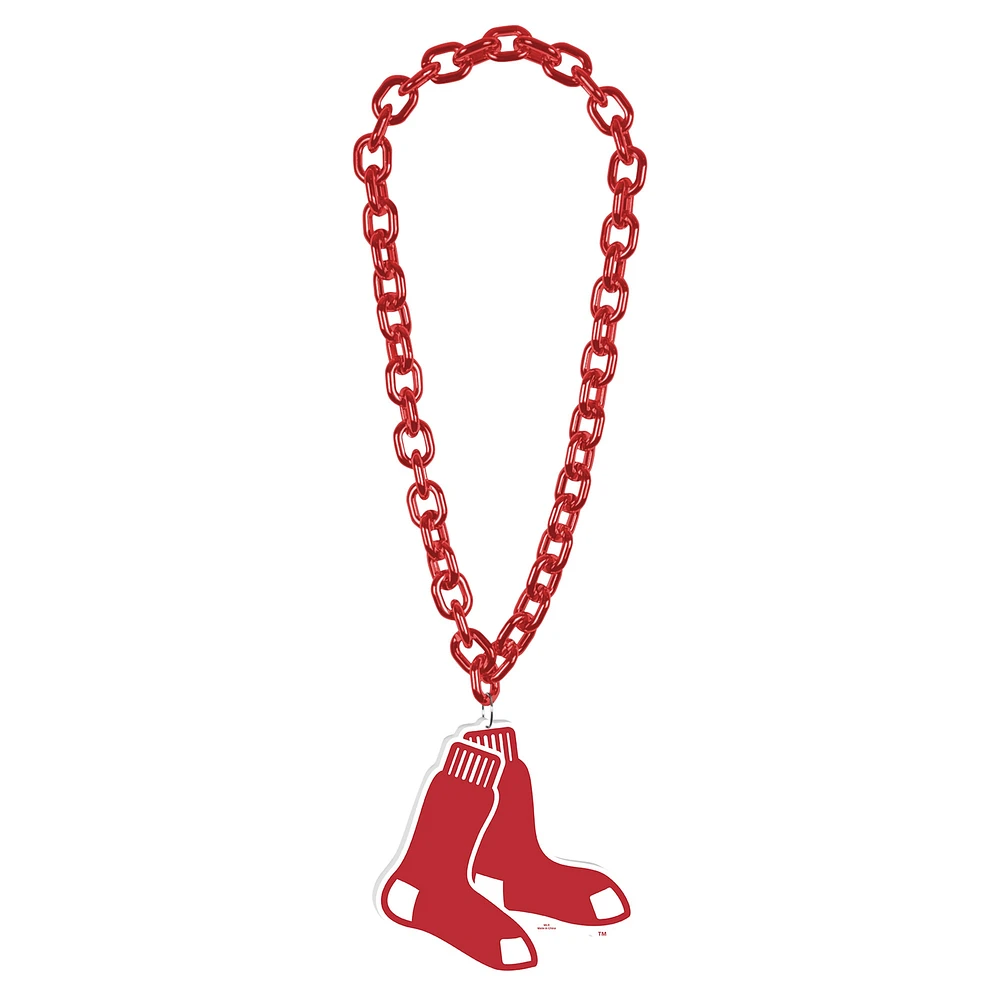 WinCraft Collier avec logo à grande chaîne des Red Sox de Boston