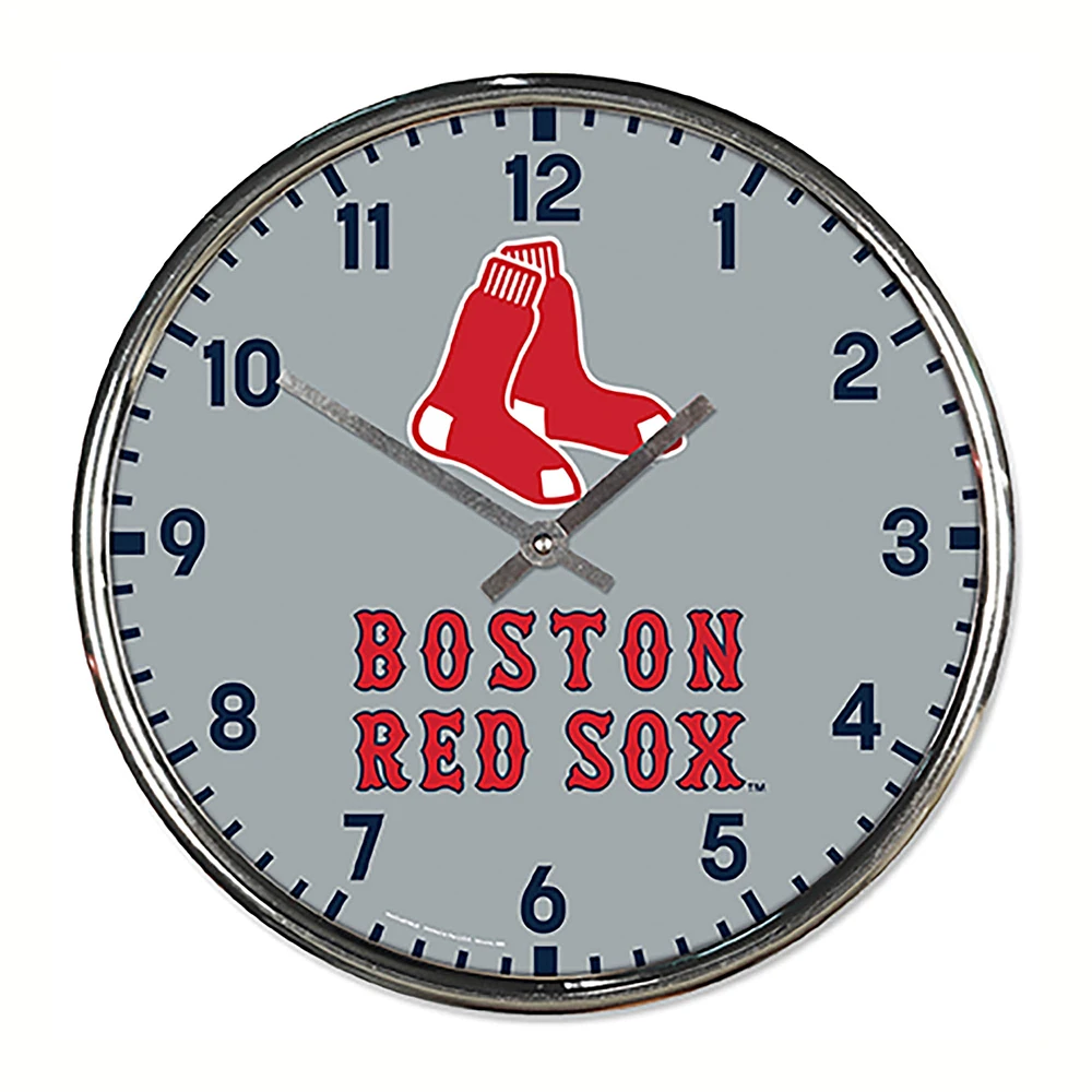 WinCraft Boston Red Sox Chrome Wall Clock