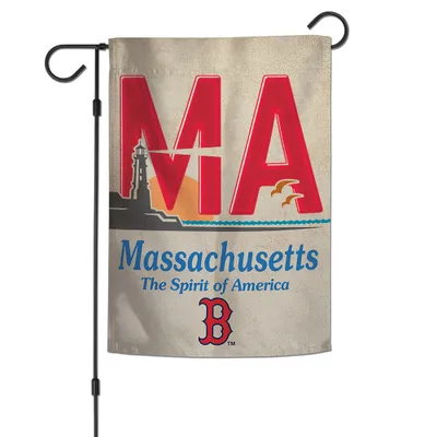 Boston Red Sox WinCraft Massachusetts State License Plate Two-Sided 12" x 18" Garden Flag