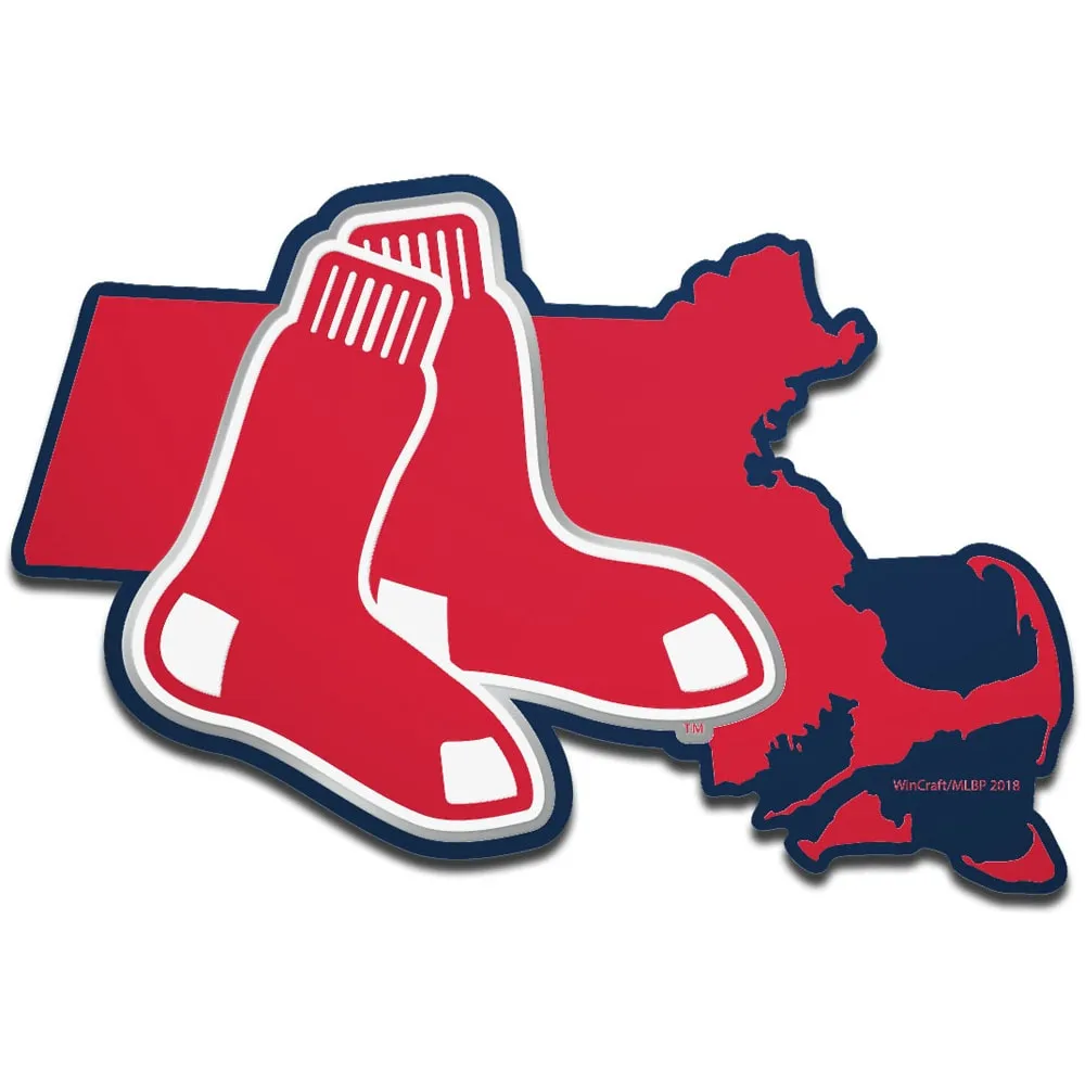 WinCraft Boston Red Sox Emblème automatique en acrylique en forme d'état métallique