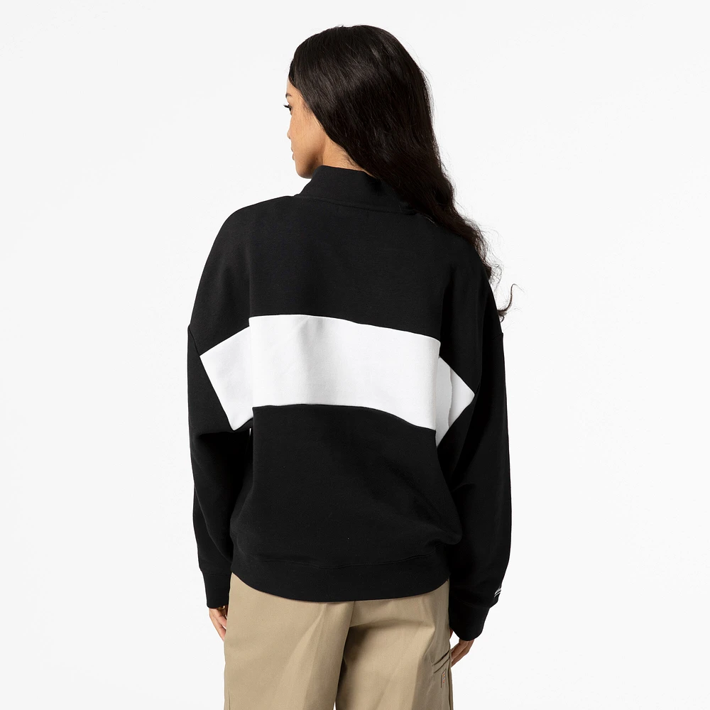 Pull zippé noir Boston Red Sox Mitchell & Ness pour femme