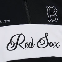 Pull zippé noir Boston Red Sox Mitchell & Ness pour femme