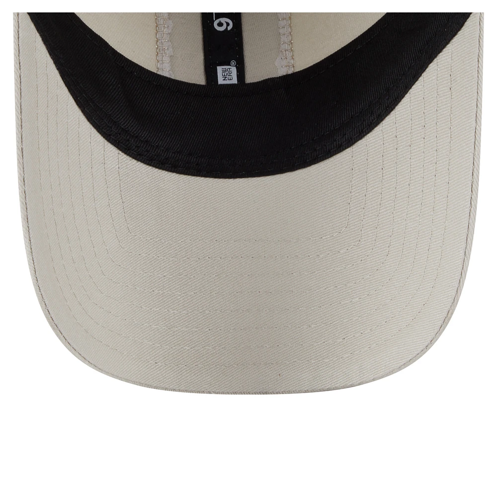 Women's New Era  Light Beige Boston Red Sox Square Stitch 9TWENTY Adjustable Hat