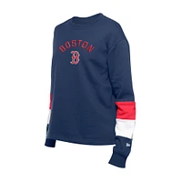Women's New Era  Navy Boston Red Sox Game Day Color Pullover Sweatshirt