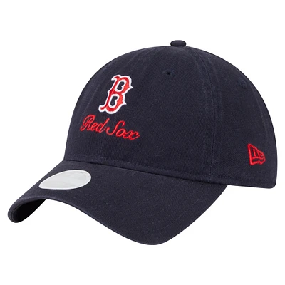 Women's New Era  Navy Boston Red Sox Preppy Team 9TWENTY Adjustable Hat