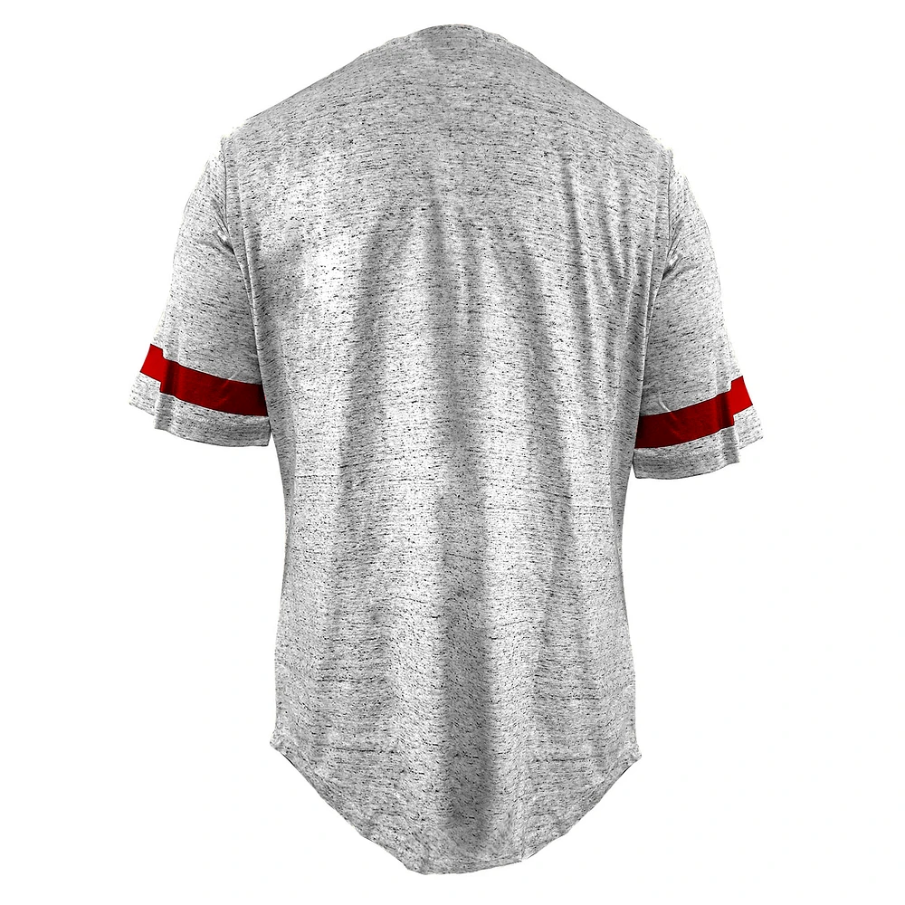 Women's Profile Heather Gray Boston Red Sox Lace-Up Fleck T-Shirt