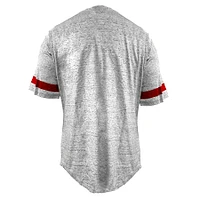 Women's Profile Heather Gray Boston Red Sox Lace-Up Fleck T-Shirt