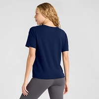 Women's Profile  Navy Boston Red Sox Plus Wordmark Notch Neck T-Shirt