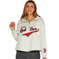 Sweat à capuche zippé en molleton Boston Red Sox doux comme un raisin pour femme