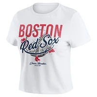 T-shirt court blanc effet vieilli pour bébé WEAR by Erin Andrews des Red Sox de Boston femme