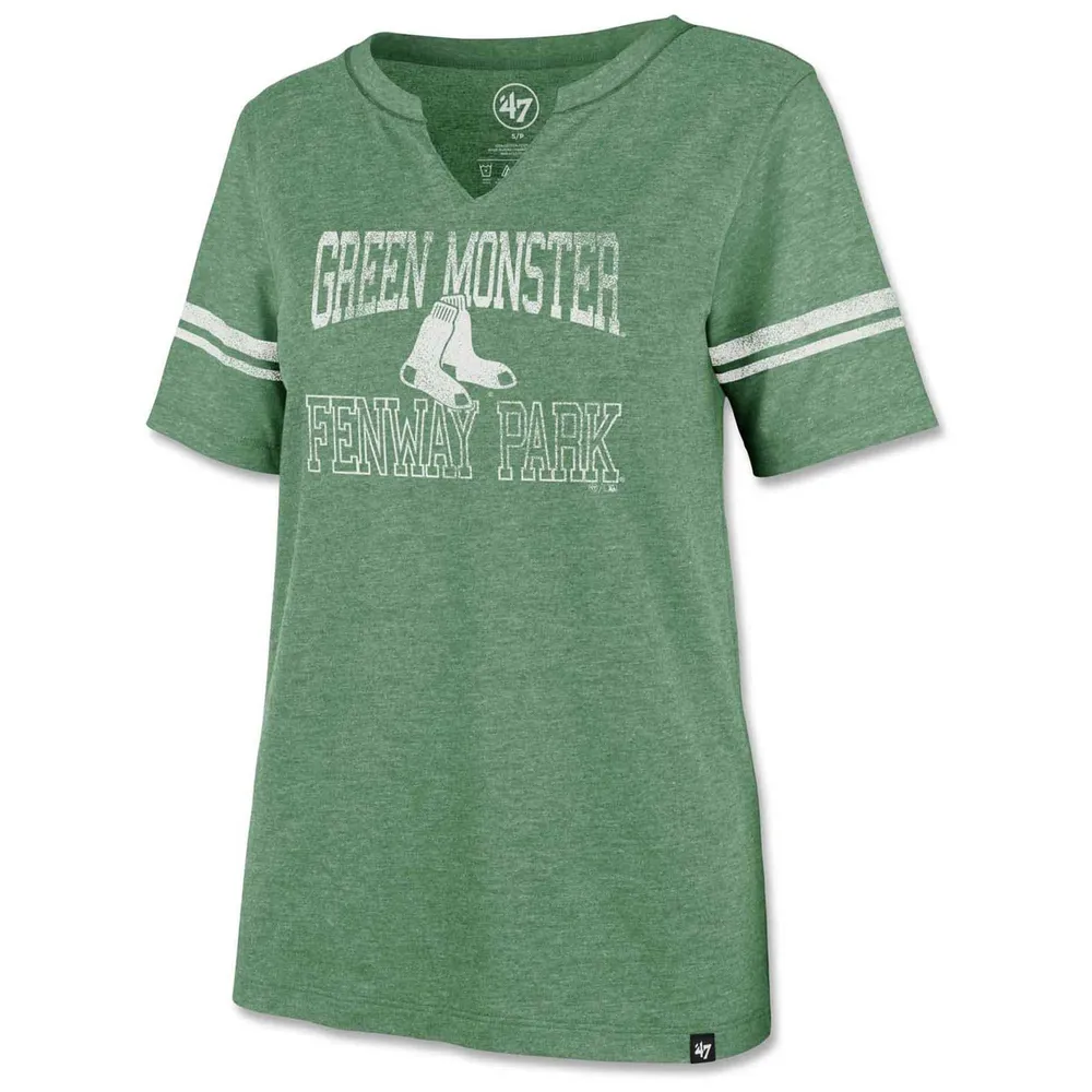 Lids Boston Red Sox '47 Women's Green Monster Homefield Match Stripe T-Shirt