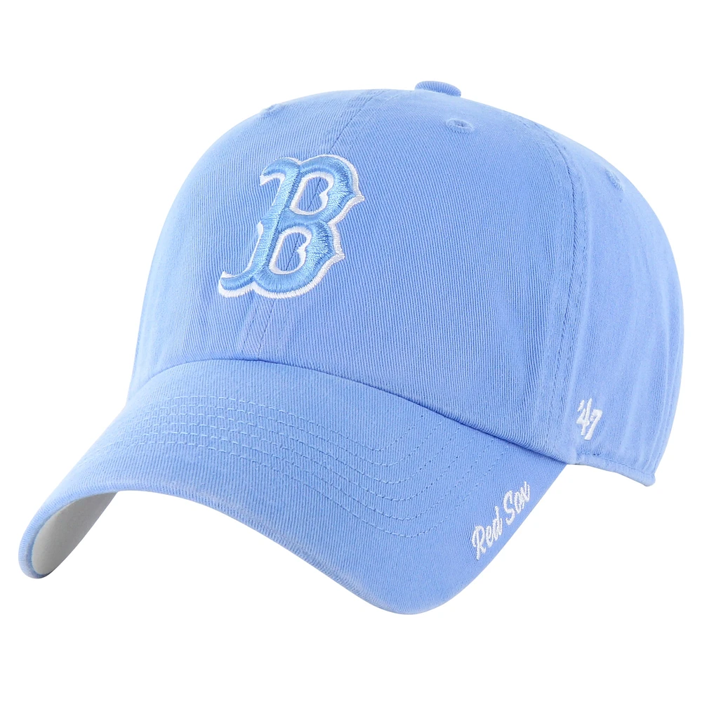 Women's '47 Light Blue Boston Red Sox Luminance Cheer Clean Up Adjustable Hat