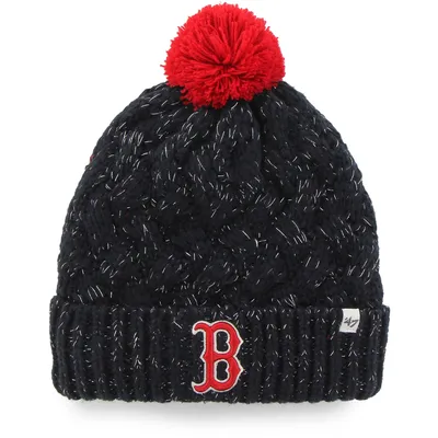 Boston Red Sox '47 Women's Knit Cuffed Hat with Pom - Navy