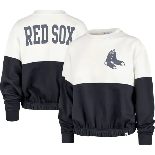 Women's Starter White/Red Boston Red Sox Shutout Pullover Sweatshirt