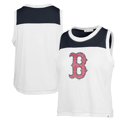 Women's '47 White Boston Red Sox Premier Zoey Waist Length Tank Top