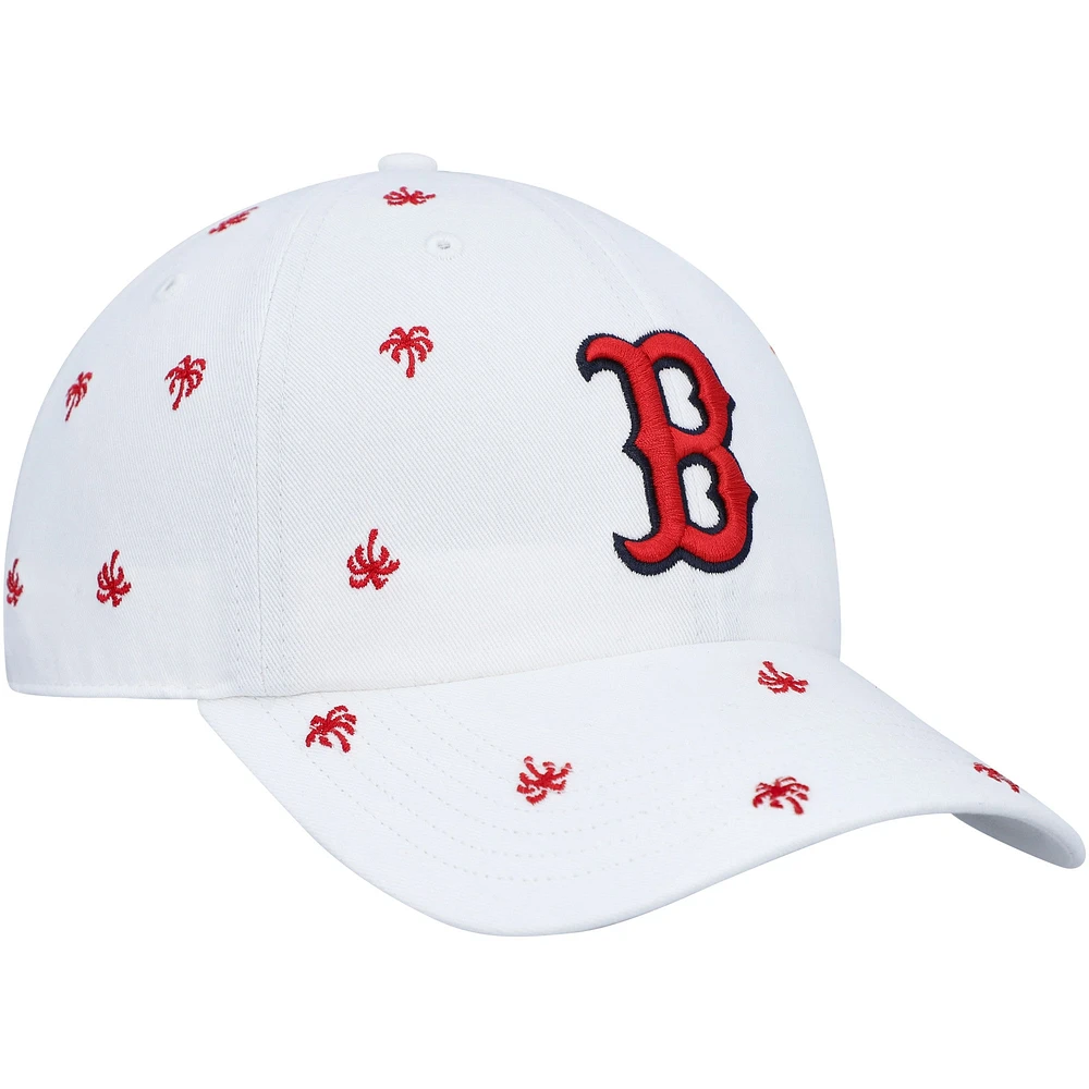 Women's '47  White Boston Red Sox Spring Training Confetti Clean Up Adjustable Hat