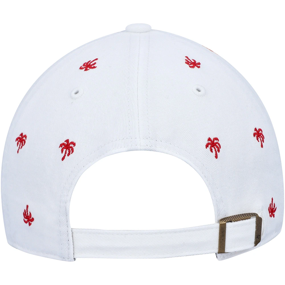 Women's '47  White Boston Red Sox Spring Training Confetti Clean Up Adjustable Hat