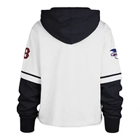 Sweat à capuche court blanc Boston Red Sox Trifecta Shortstop '47 pour femme