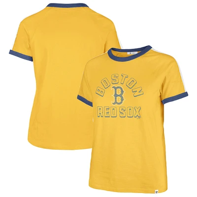 Women's '47  Yellow Boston Red Sox City Connect Sweet Heat Peyton T-Shirt