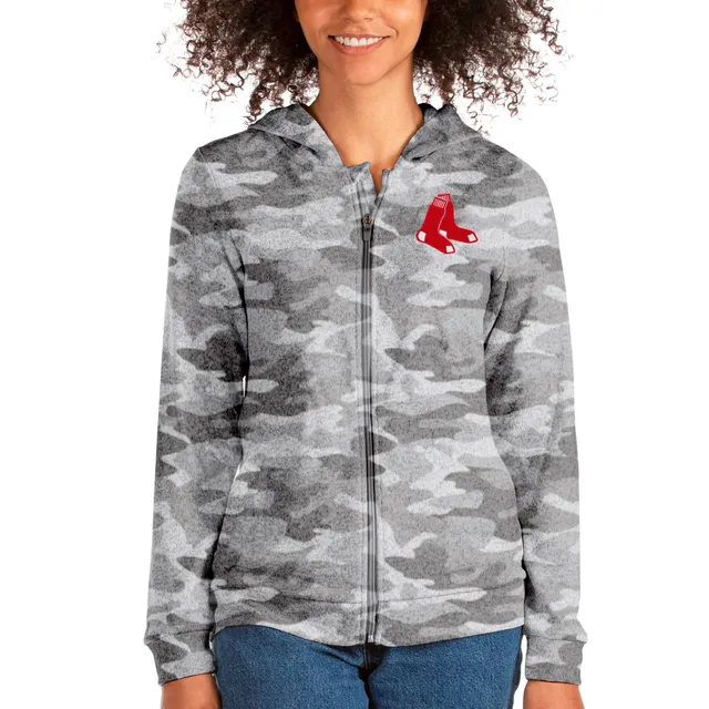 Boston Red Sox Antigua Victory Pullover Hoodie - Heathered Gray