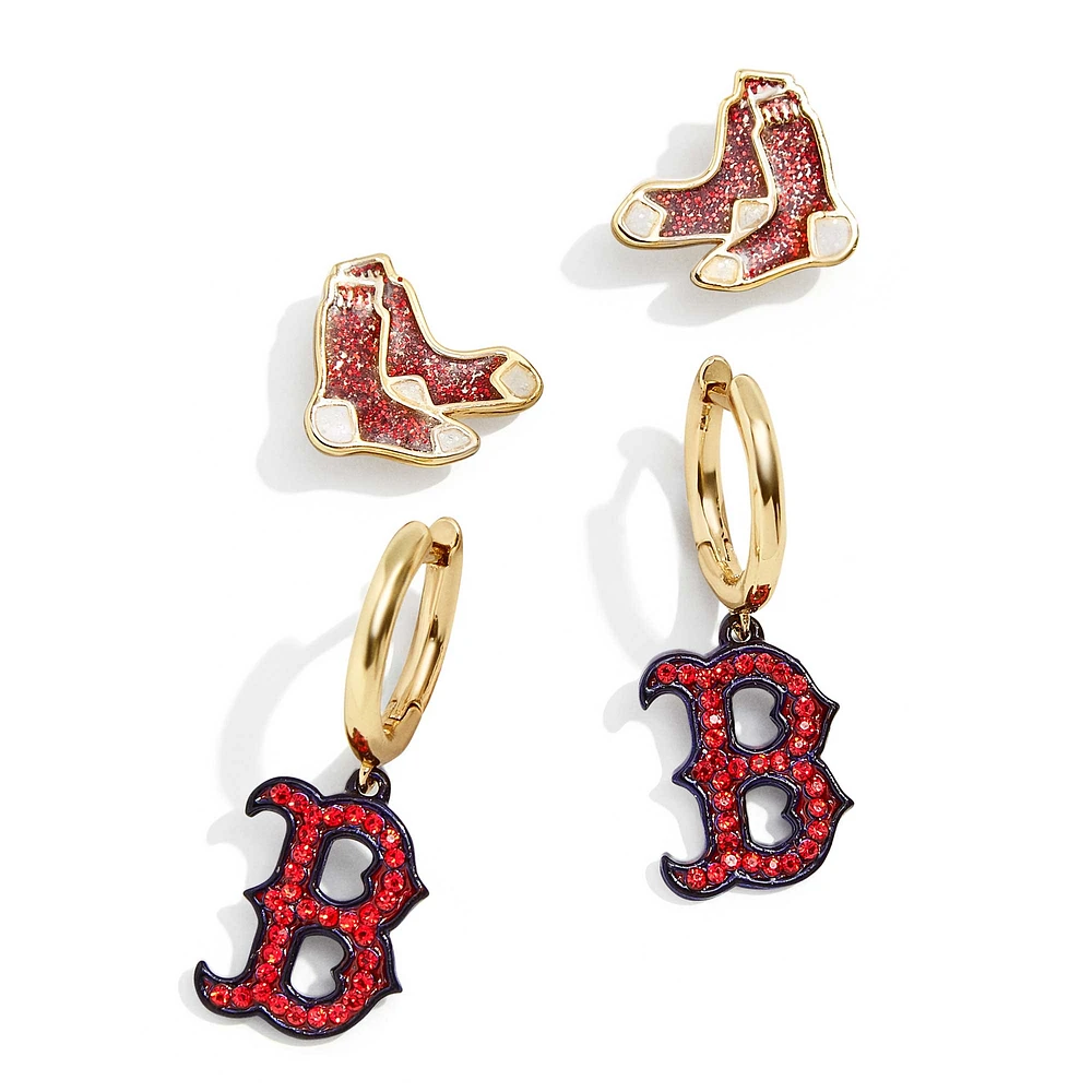 Ensemble de boucles d'oreilles pour femme BaubleBar Boston Red Sox Team