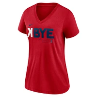 Women's Boston Red Sox Nike K-Bye Tri-Blend V-Neck T-Shirt