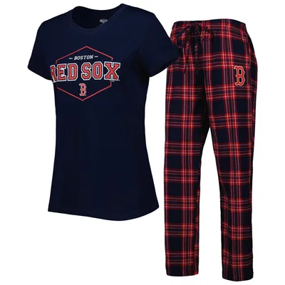 Boston Red Sox Concepts Sport Women's Badge T-Shirt & Pajama Pants Sleep Set - Navy/Red